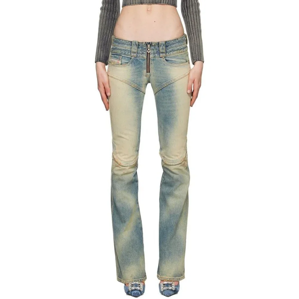 Diesel Belthy Bootcut Flare Low Rise Jeans in Blue 28 Womens Denim Pants - Picture 15 of 15